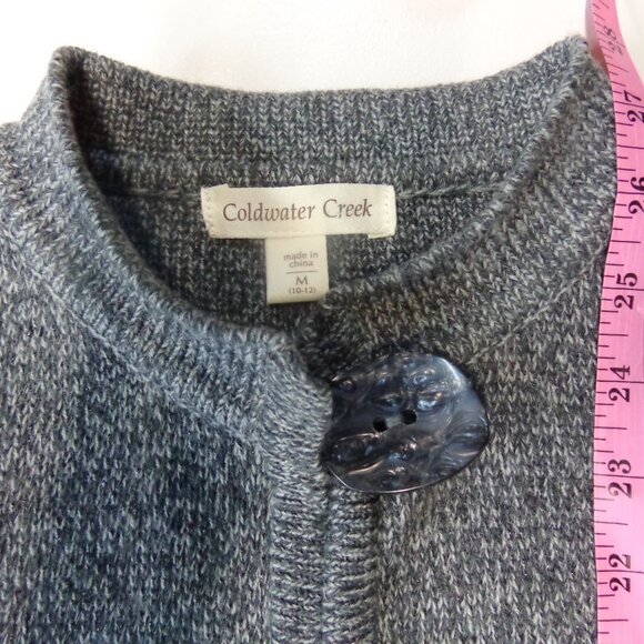 Coldwater Creek Gray Size Medium One-Button Open Cardigan - Picture 9 of 15